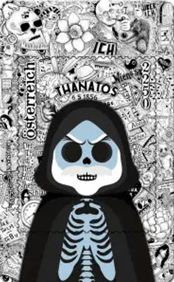Block: Crypto Freud - Thanatos 2026, Farbe Gelassenes Gold