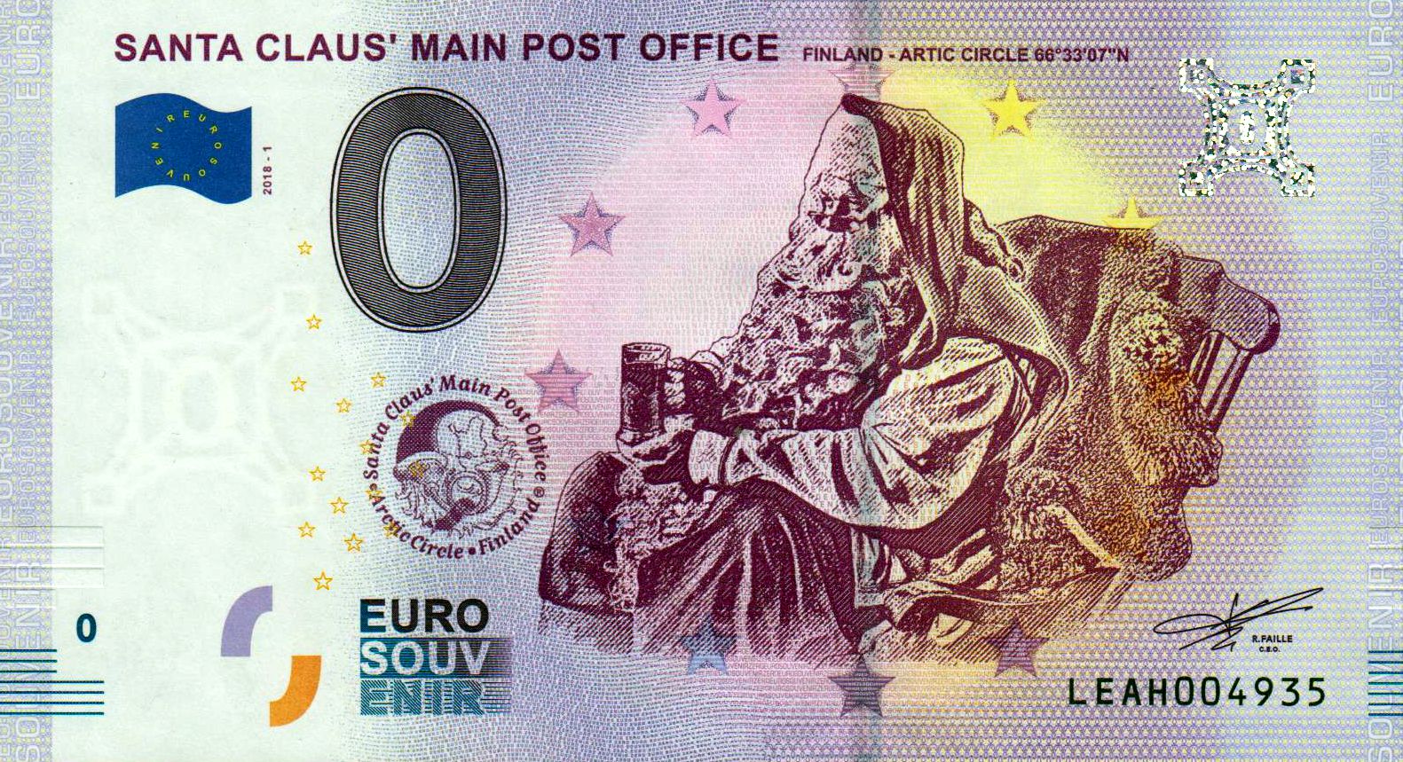 Santa Claus Main Post Office 2018-1, Fehldruck "ARTIC"
