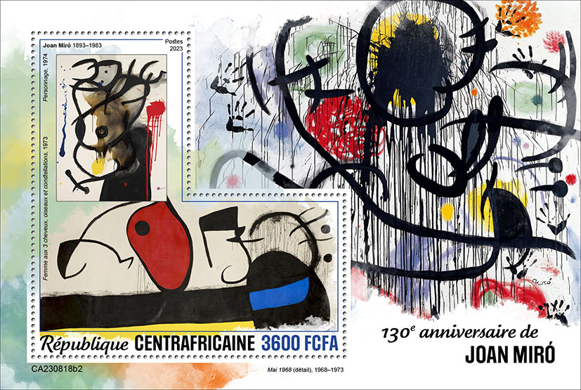 Block: 130. Geburtstag Joan Miro II 2023, Femme aux