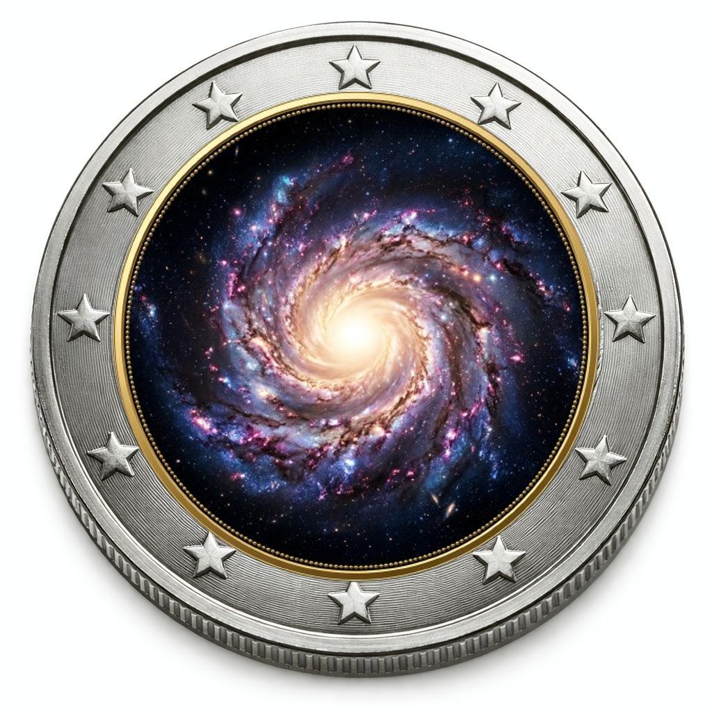 2 Euro Münze coloriert "Space - Cosmic Energy" 2026