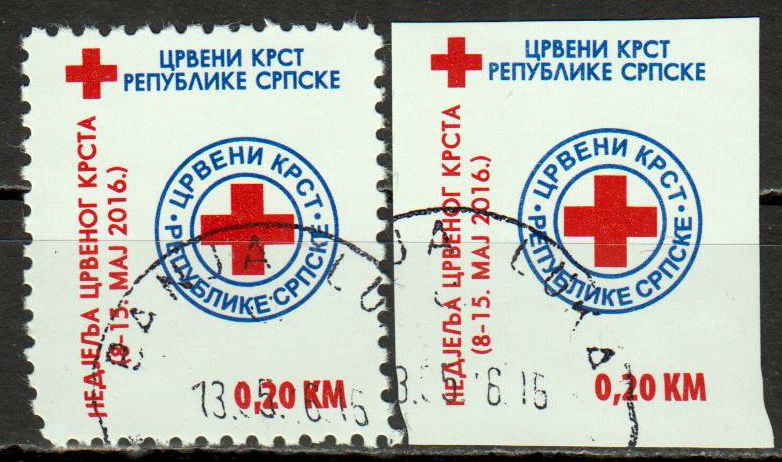 ZZ: Rotes Kreuz, gez. u. geschn., gestempelt