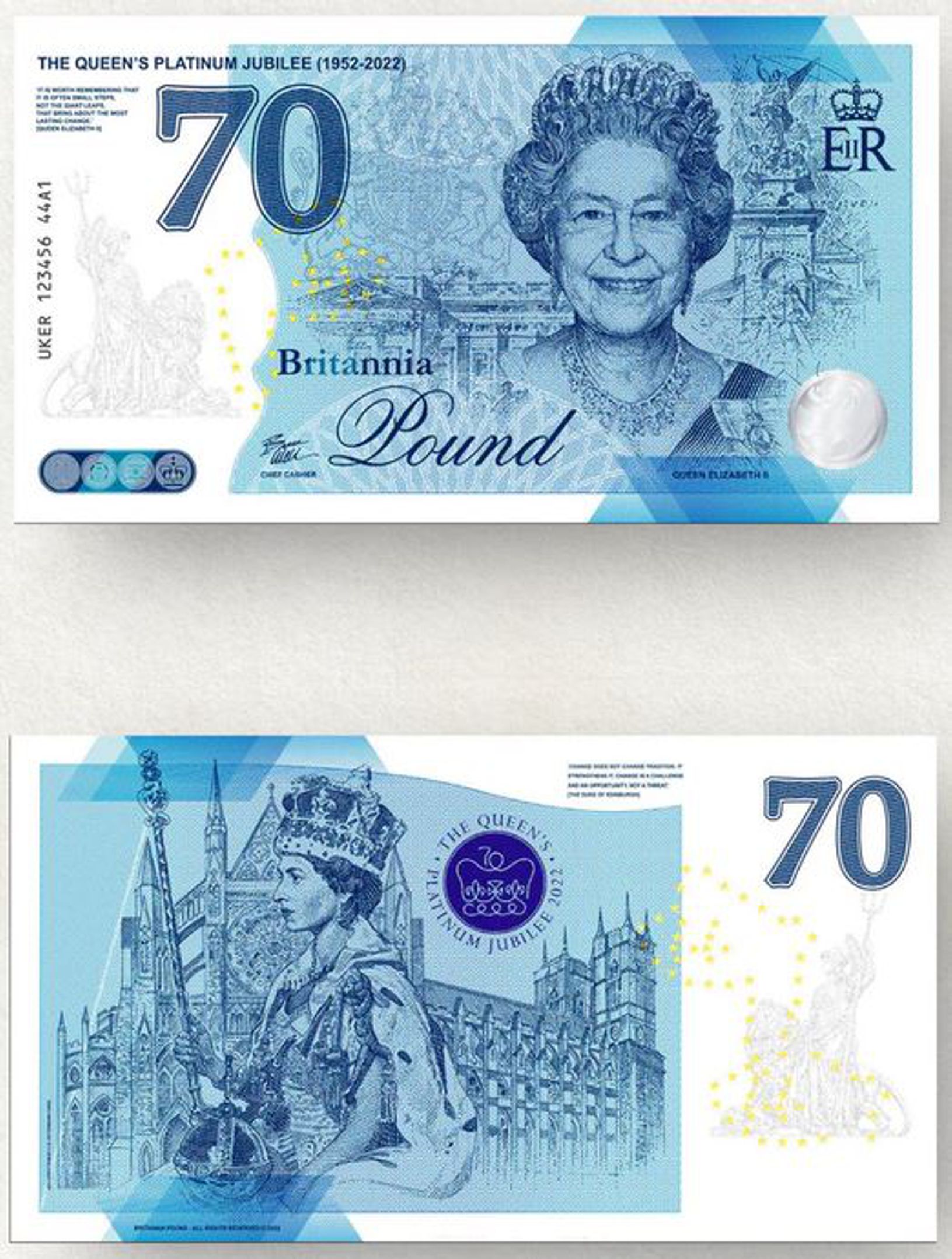 Britannia Pound "The Queens Platinum Jubilee" 2022 (UKER 44A2)