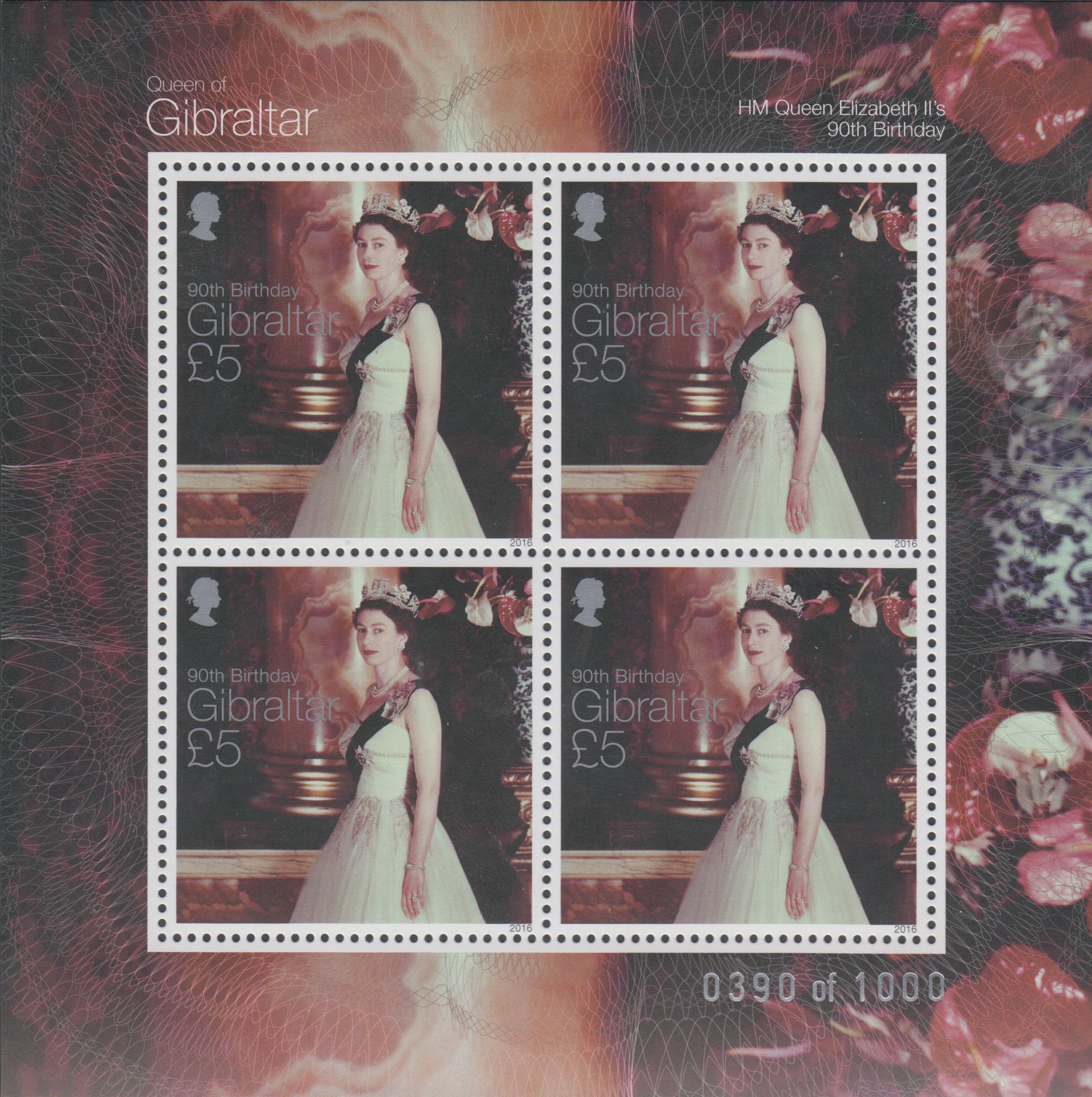 Block:  Elisabeth II, im Folder, Auflage 1000 Stück (16P08)