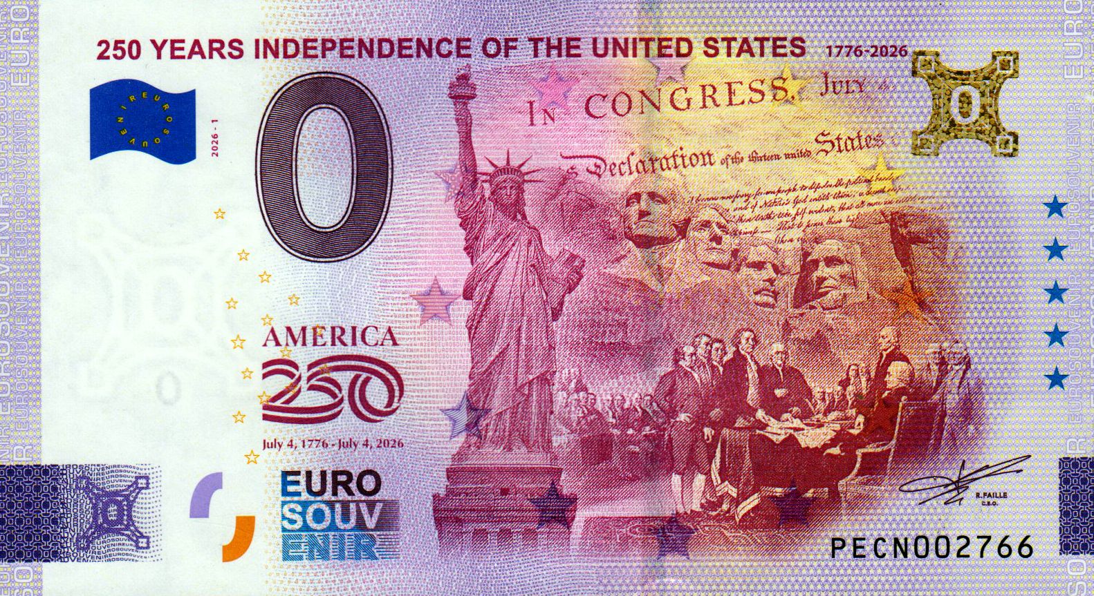 250 Years Independence of the United States 2026-1 Gold