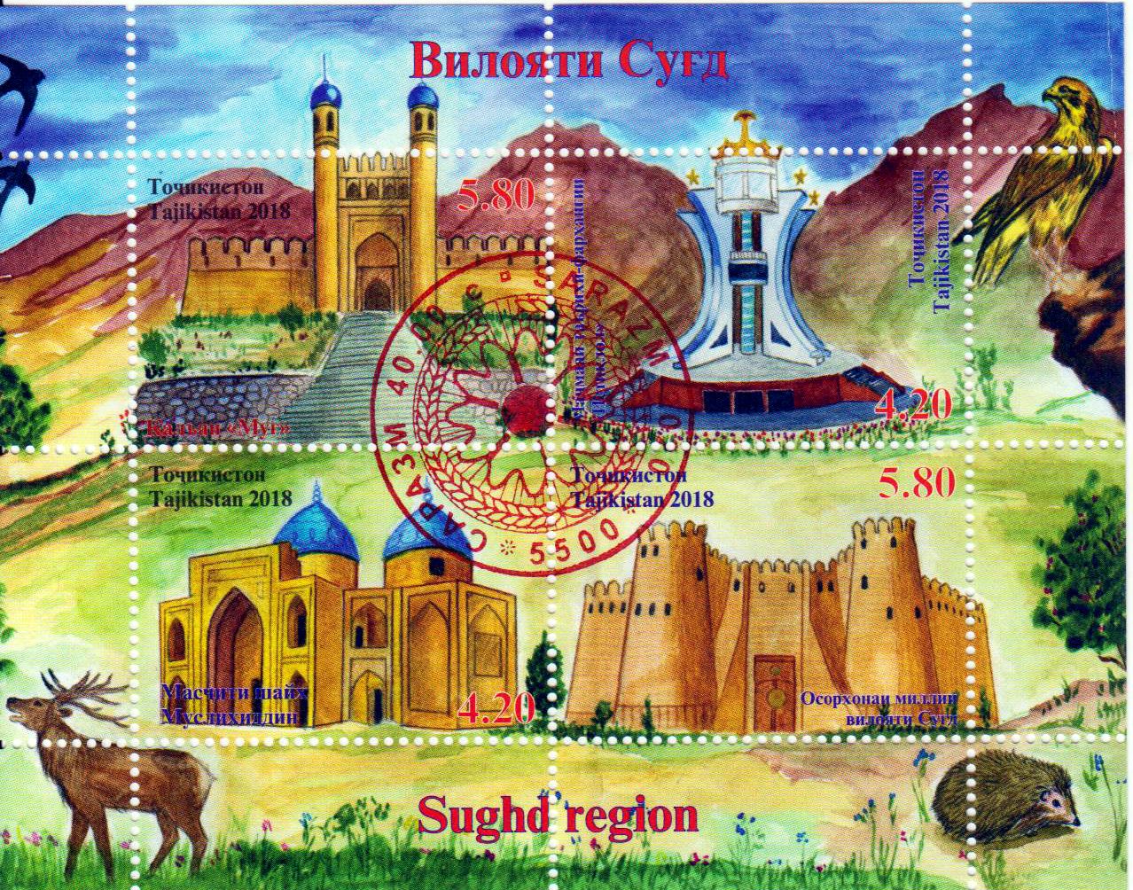 Block: Sughd Region 2020, Überdruck rot