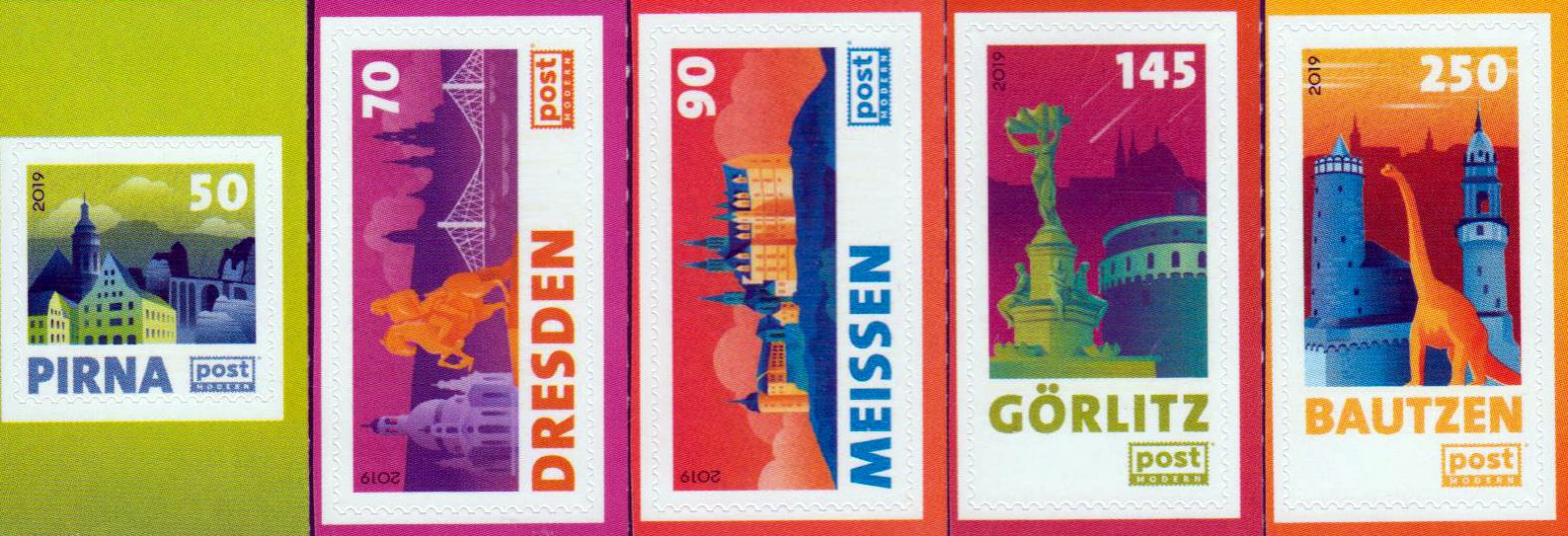 Dauerserie "Städte 2019", gestempelt