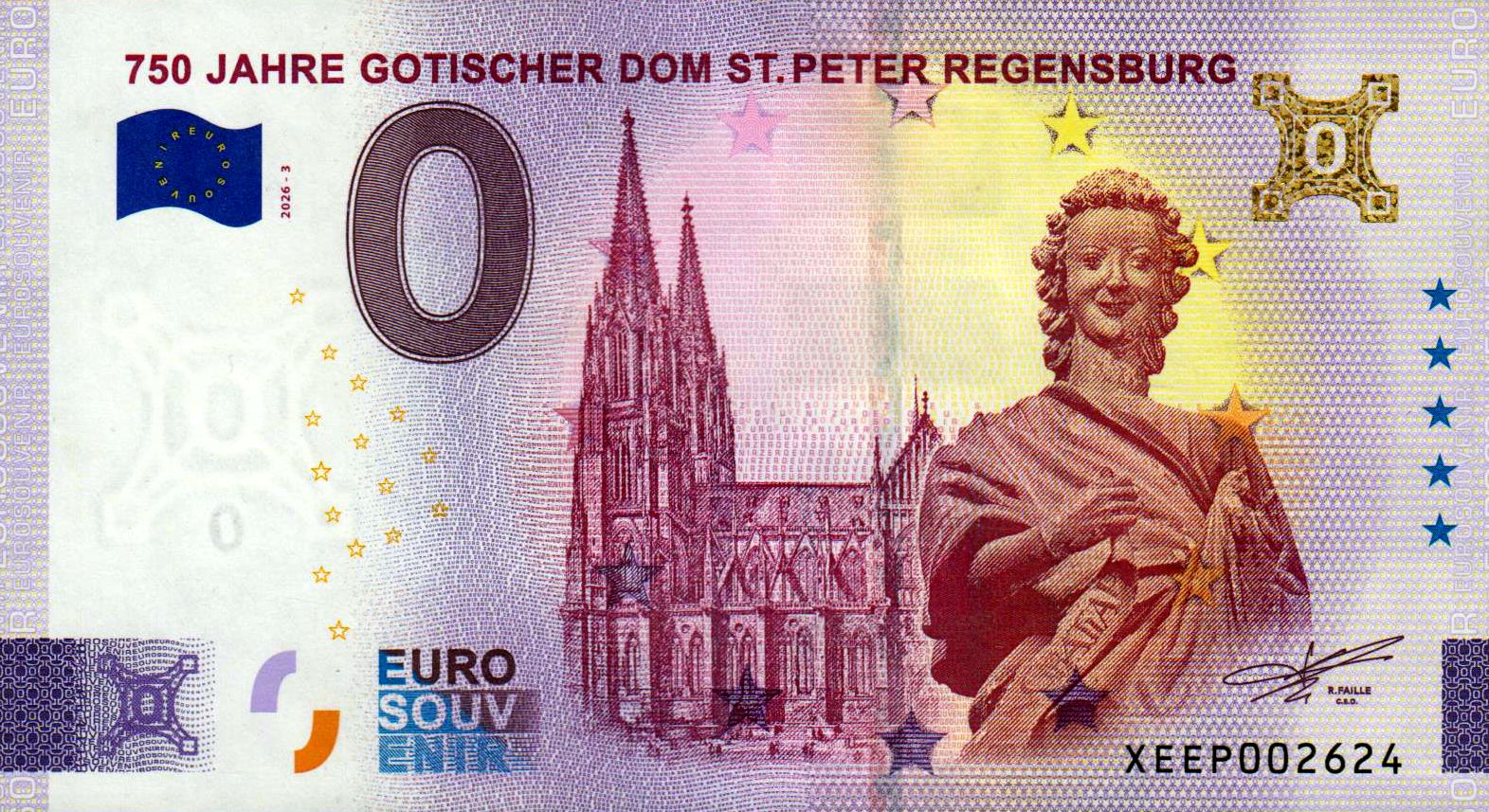 750 Jahre Gotischer Dom St. Peter Regensburg 2026-3, Gold-Edition