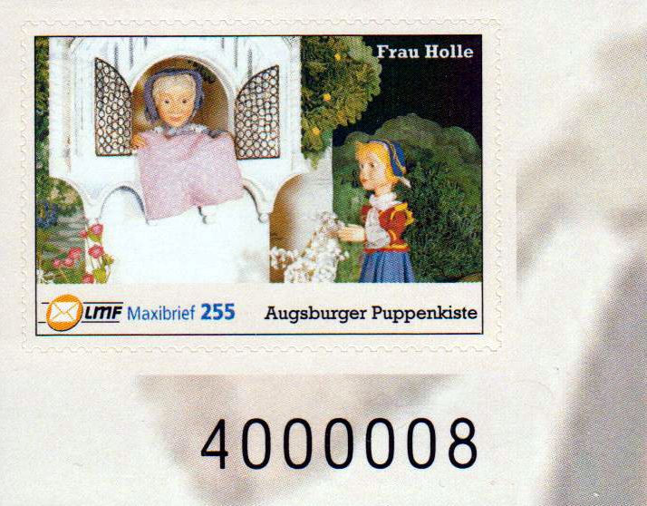 Puppenkiste, Portoänderung 2018, als Eck- randstück mit schwarzer Zählnummer