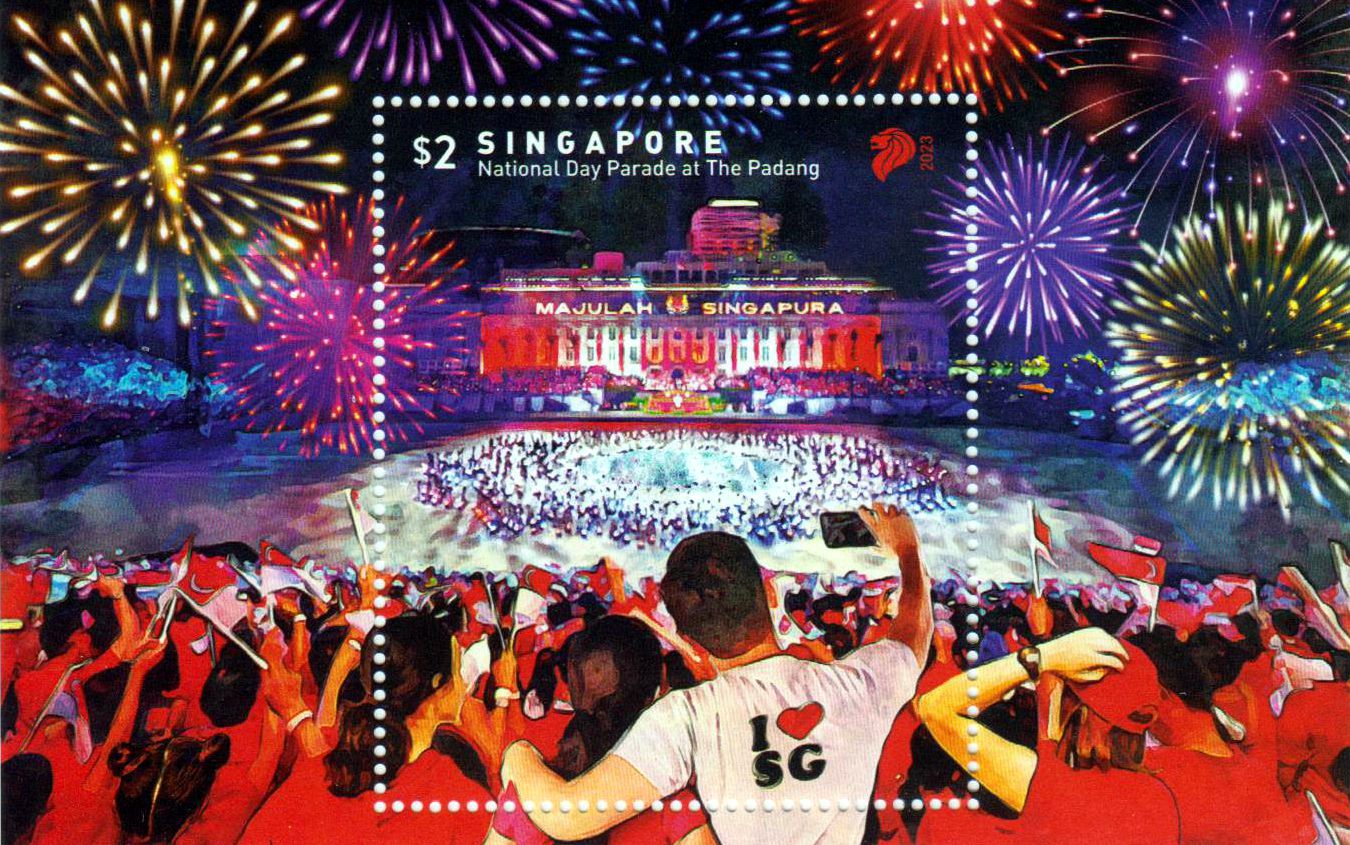 Block: Nationalfeiertag Parade in Padang 2023