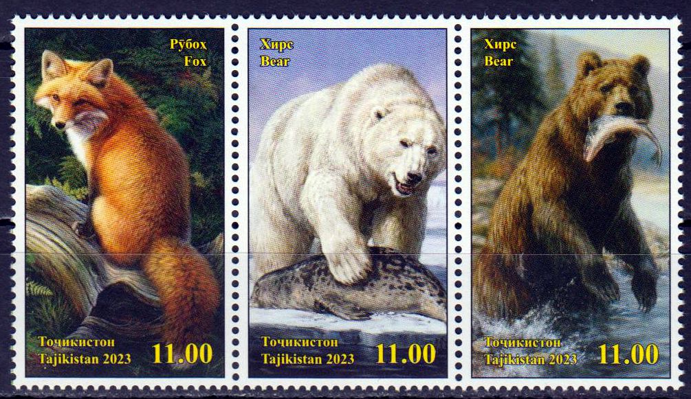 Zoo in Dushanbe 2023, Fuchs, Eisbär, Braunbär