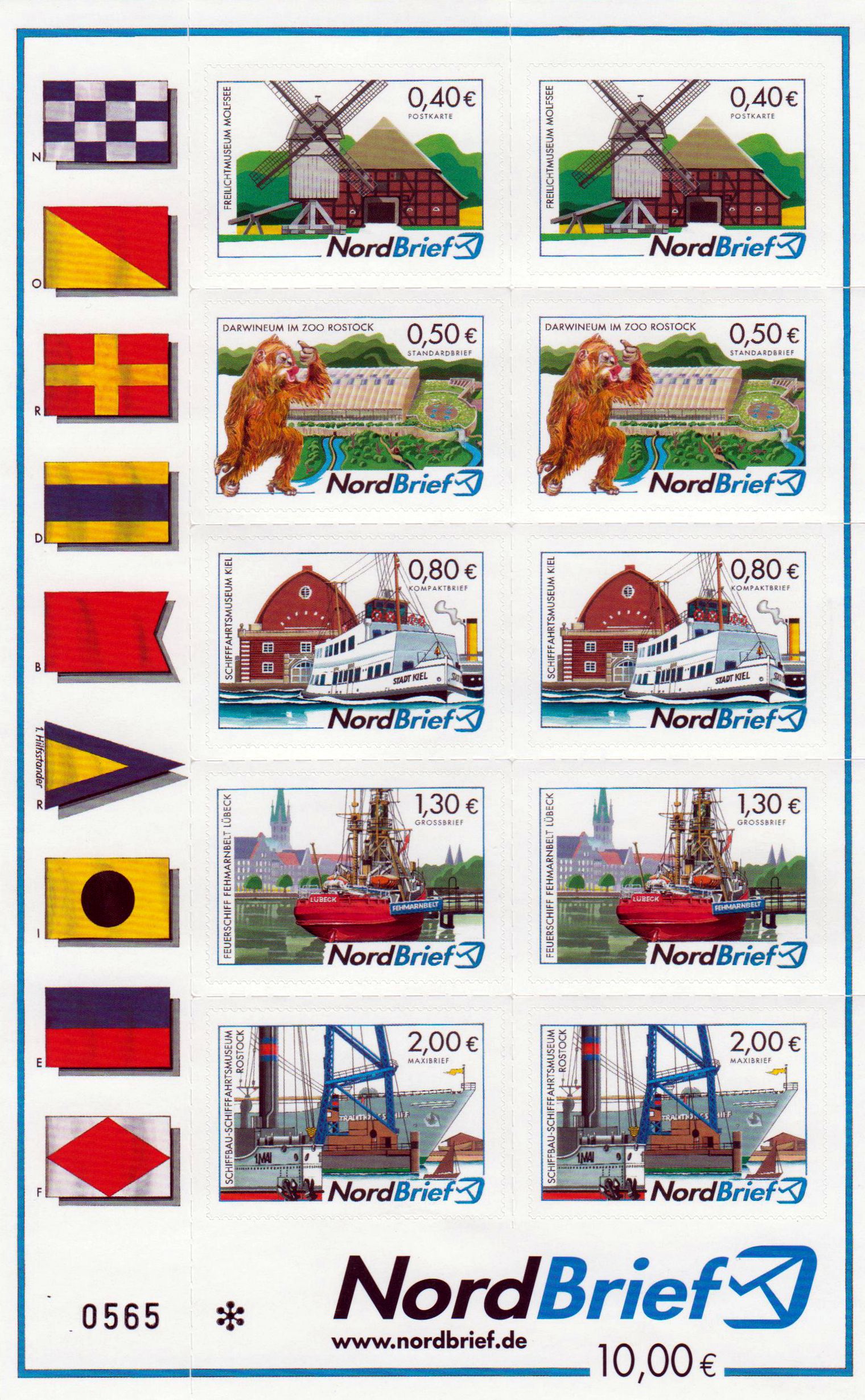 Schmuckbogen "Museen und Kulturstätten 2012" mit matter Markenoberfläche, SELTEN!!!