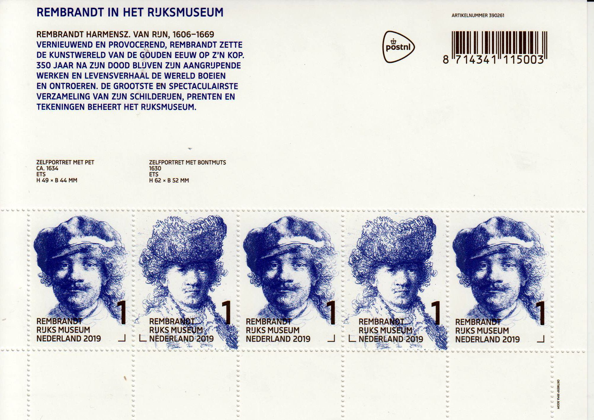 Block: 350 Jahre Rembrandt 2019