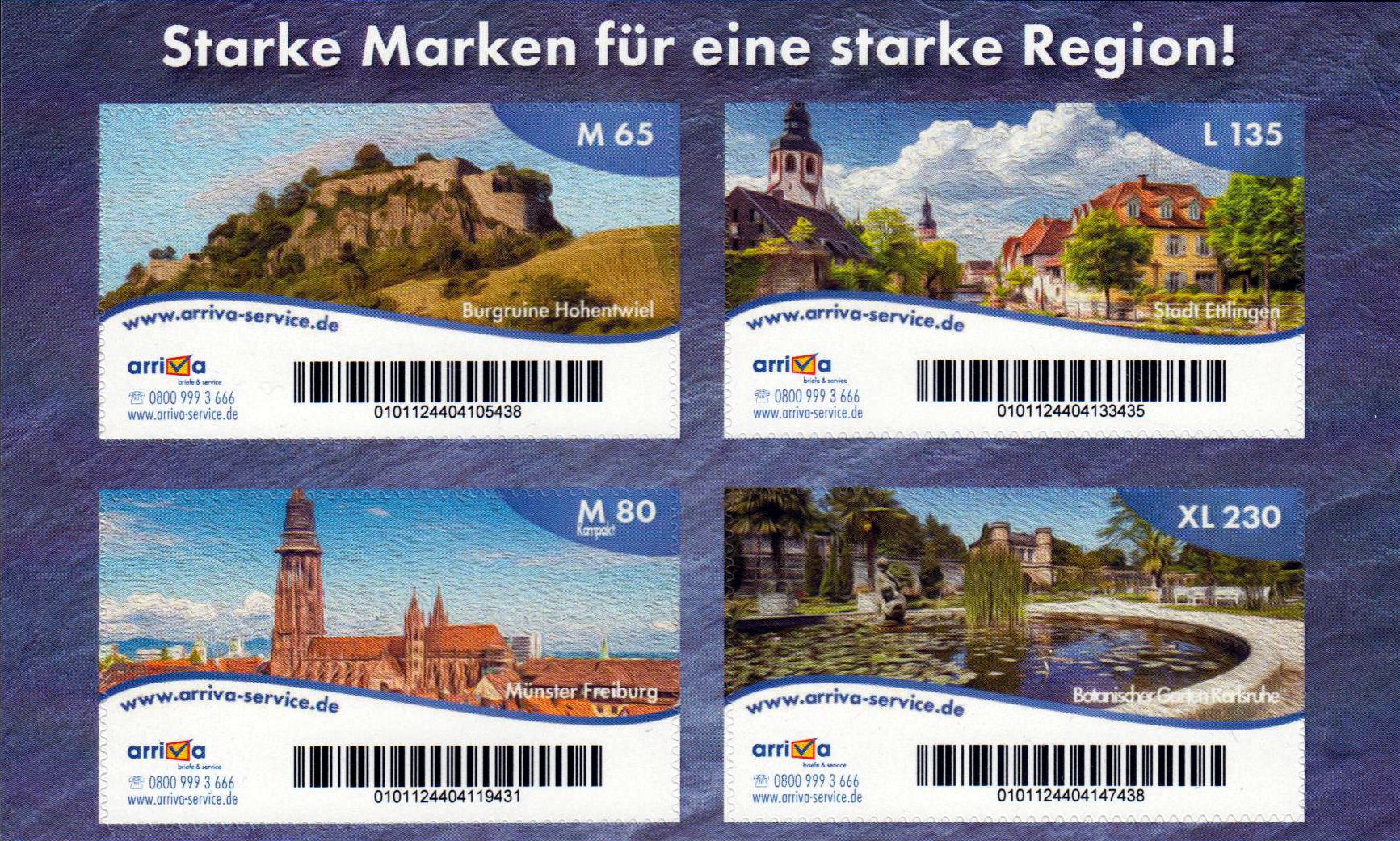 Block: Starke Marken für eine starke Region 2018, mit Werteindruck, Präfix-Nr. 010112