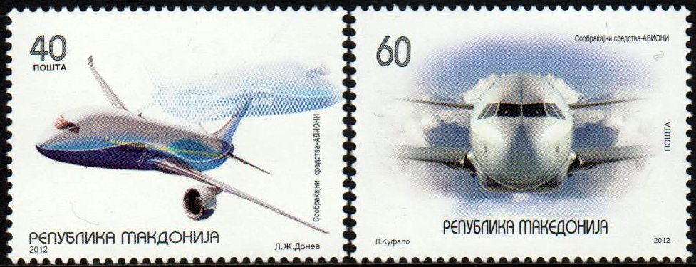Flugzeuge 2012, MiNr. 622 I + 623