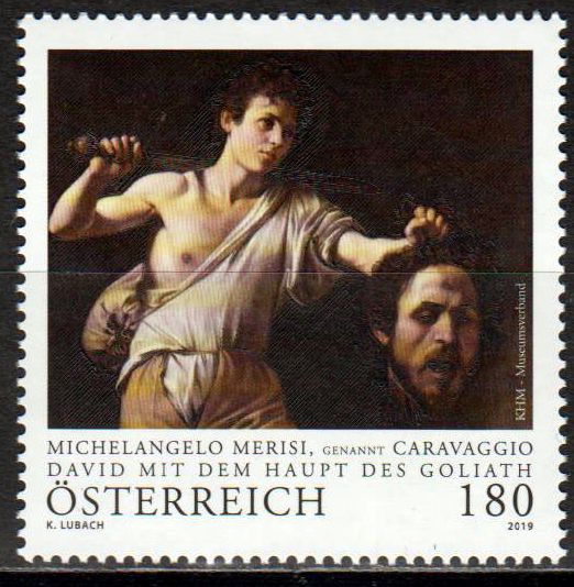 Michelangelo Gemälde, David und Goliath
