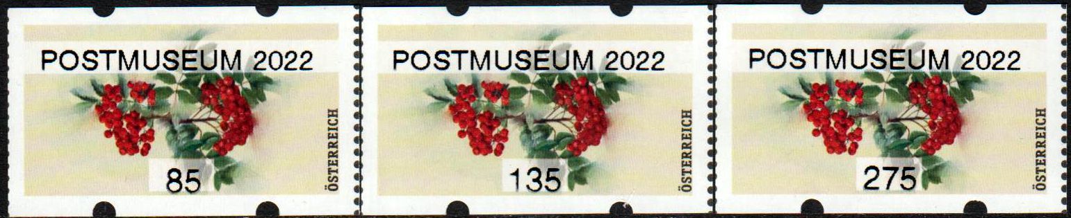 Sommer 2022, Vogelbeere mit Aufdruck "Postmuseum 2022"
