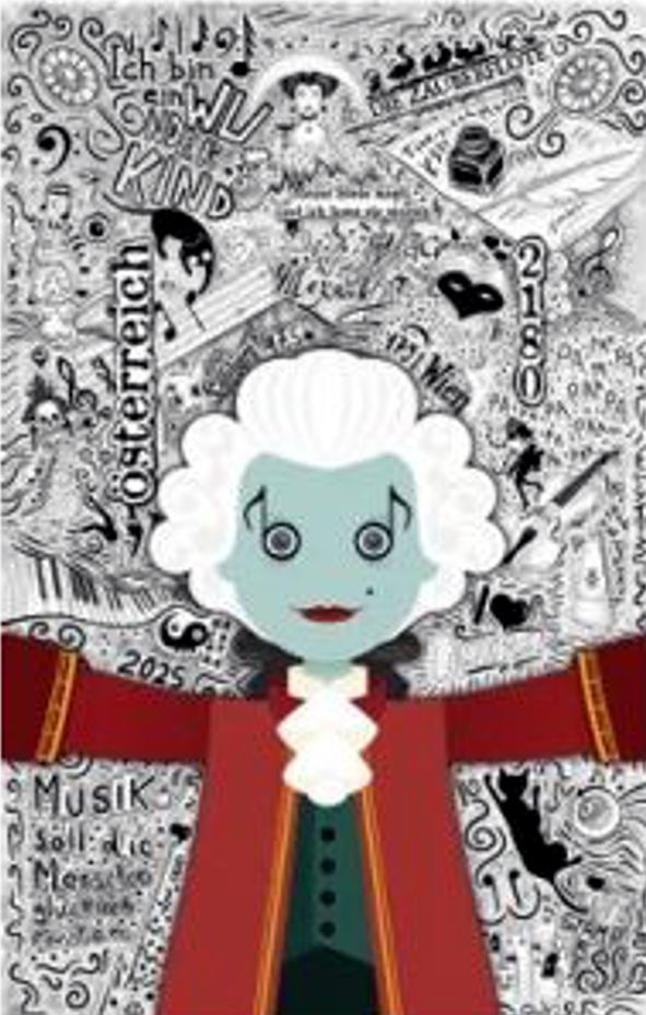 Block: Crypto Stamp Hackatao, Mozart der Maestro 2025, Papageno-Grün