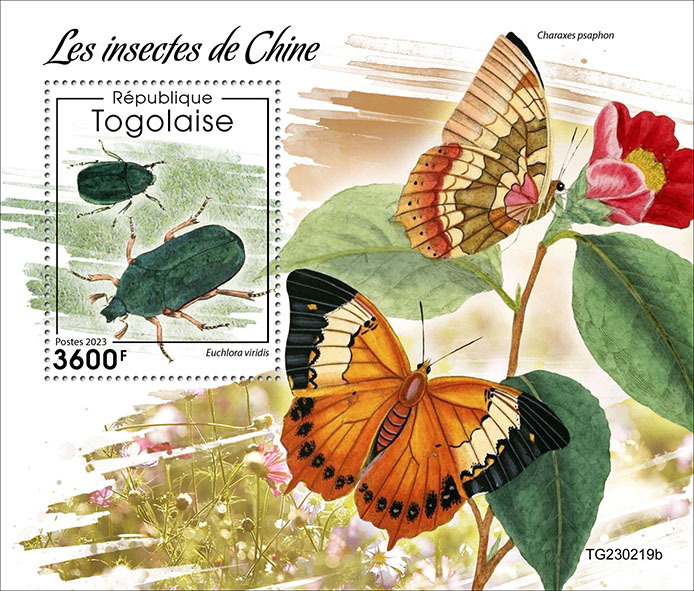 Block: Chinesische Insekten 2023, Schmetterling