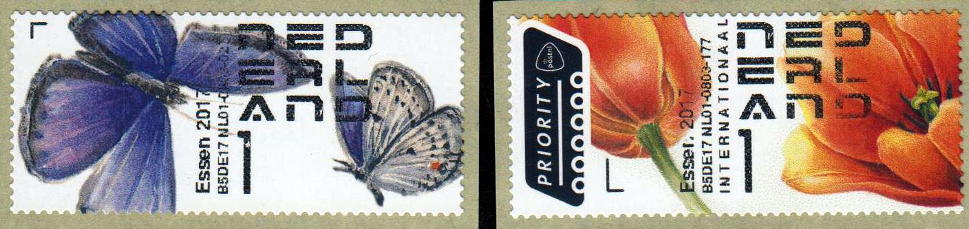 Flora und Fauna 2017, Schmetterling, Blume mit Zudruck "Essen" (NL170400)
