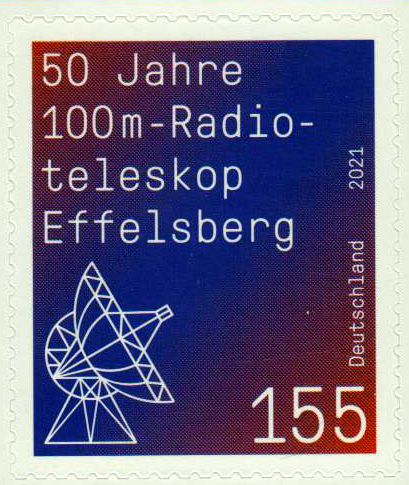 50 Jahre Radioteleskop Effelsberg 2021 sk auf weißer Trägerfolie