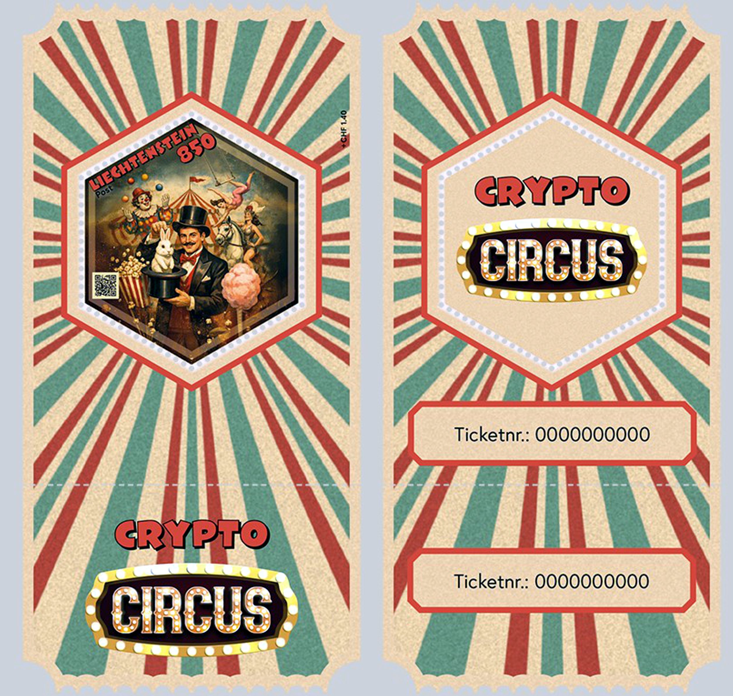 Block: Crypto "Circus - Magier 2026", Farbe ROT