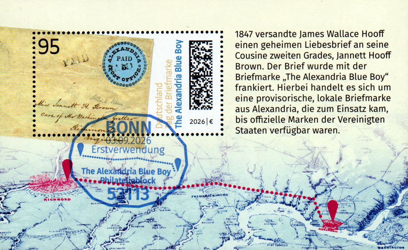 Block: Tag der Briefmarke 2026, gestempelt