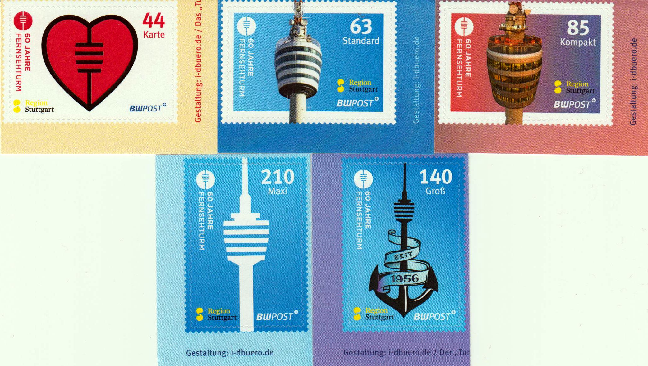 60 Jahre Fernsehturm sk 2016 gestempelt