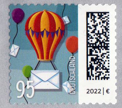 Dauer: Ballonpost 2025, sk von Rolle, ohne rückseitiger Zählnummer