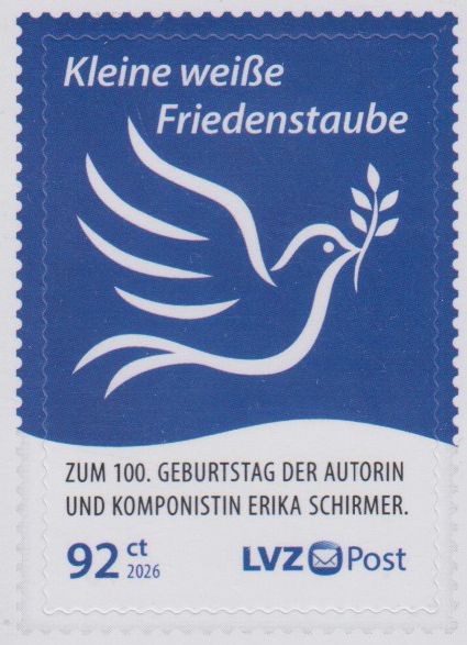 Kleine weiße Friedenstaube 2026