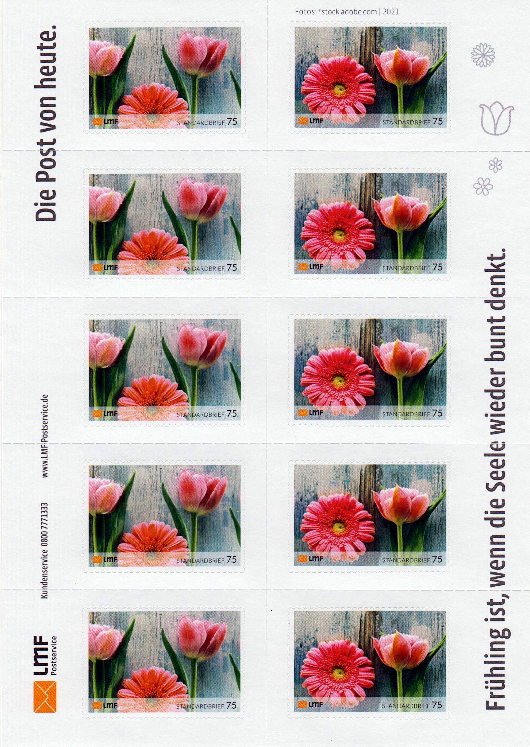 Frühlingsmarken 2021, Blumen