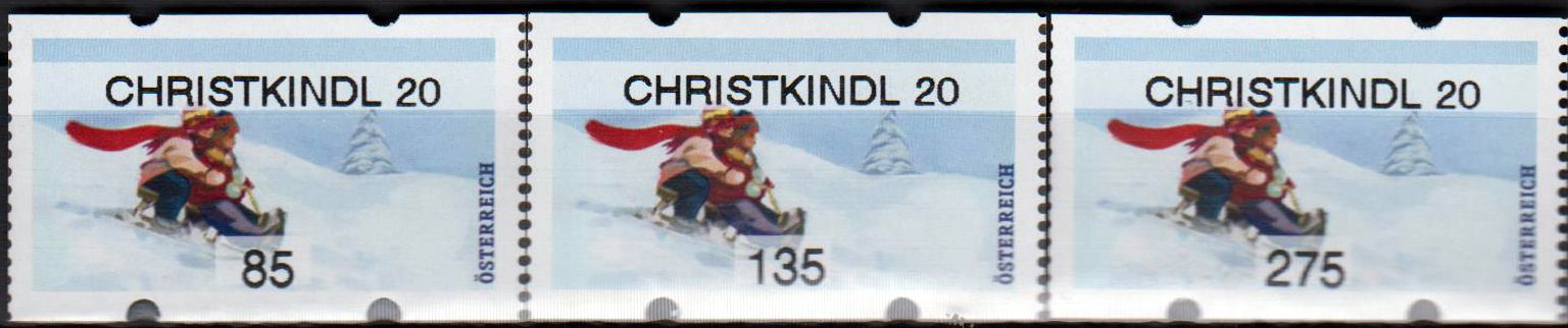 Weihnachten 2020, Schlittenfahrt mit Aufdruck "Christkindl 20"