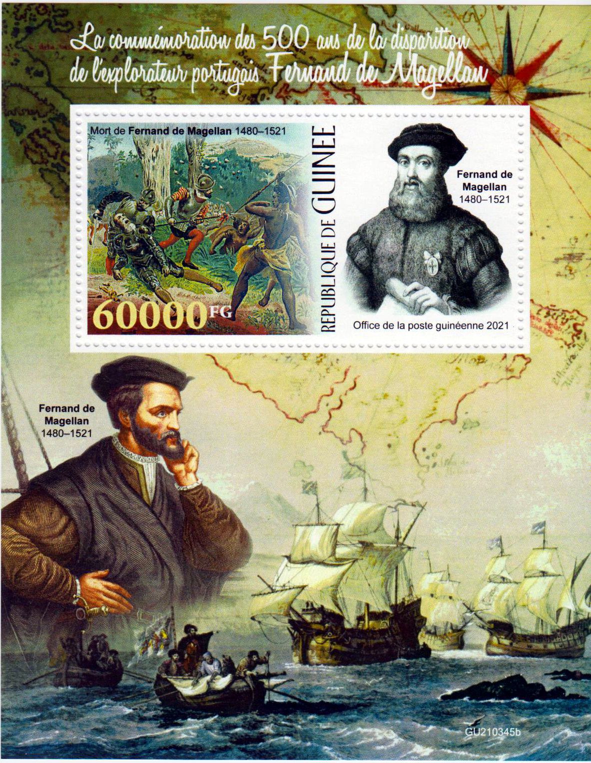 Block: 500. Todestag Ferdinand Magellan
