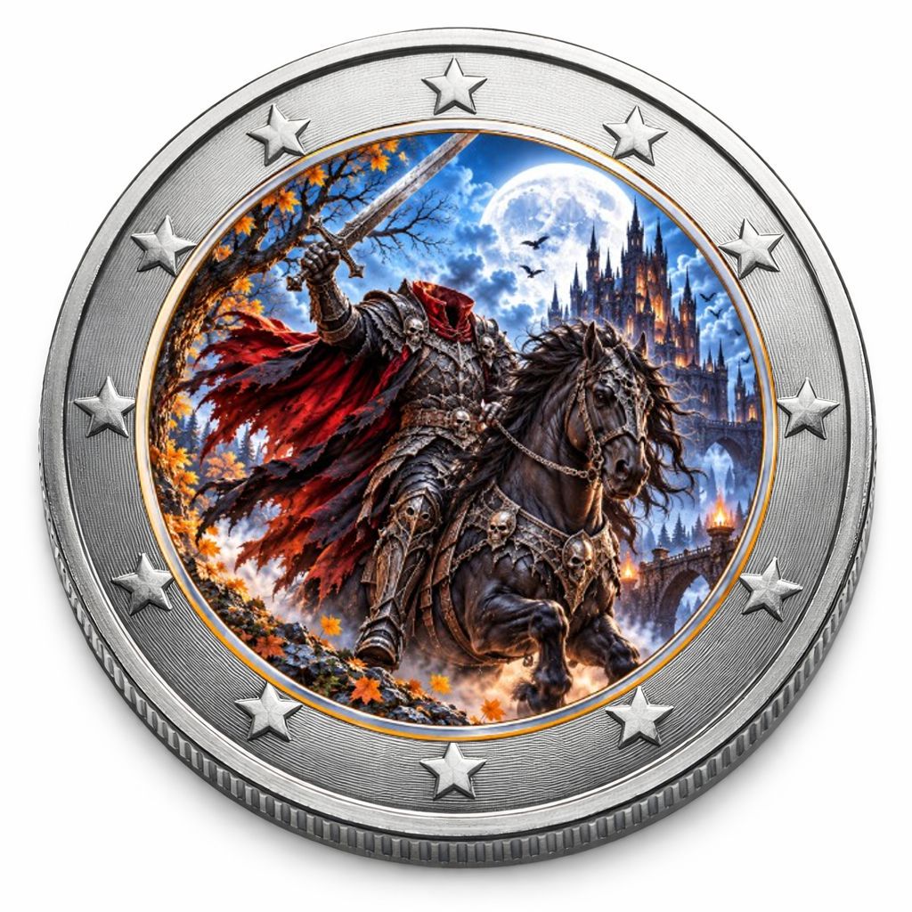 2 Euro Münze coloriert "Dark Legends II -  Kopfloser Reiter" 2026