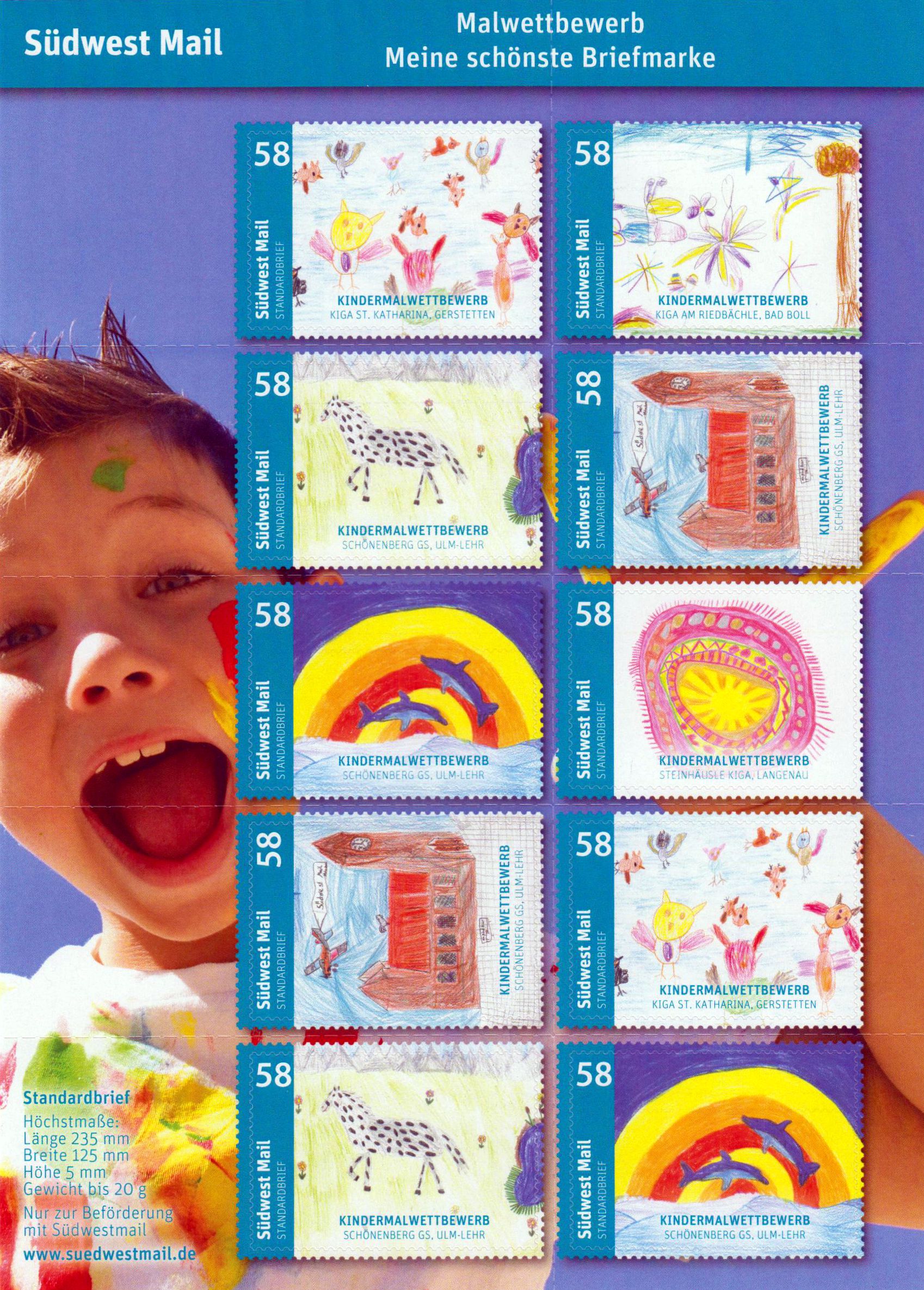 Meine schönste Briefmarke - Mallwettbewerb 2016