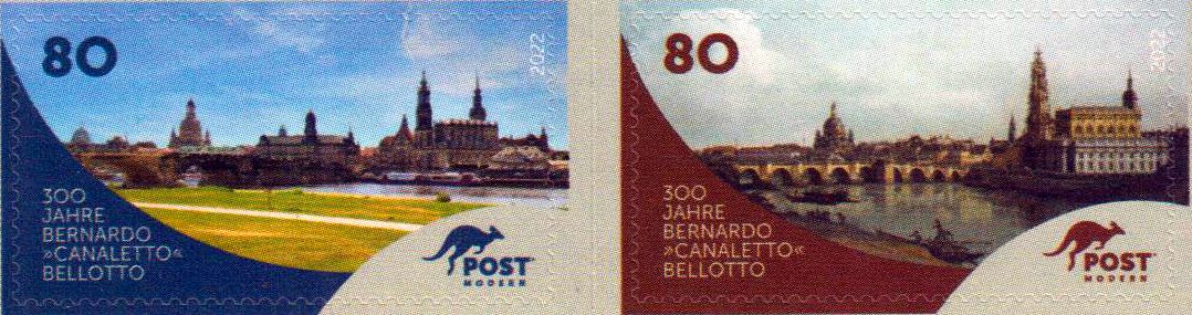 300 Jahre Canaletto Dresden 2022, gestempelt