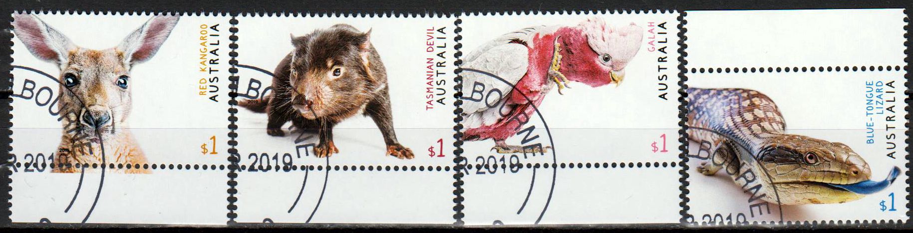 Australische Fauna 2019, Tiere, gestempelt
