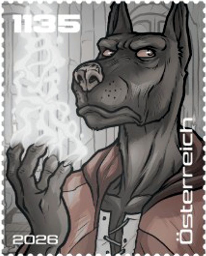 Block: Crypto Stamp Island, Lucian 2026, Farbe schwarz