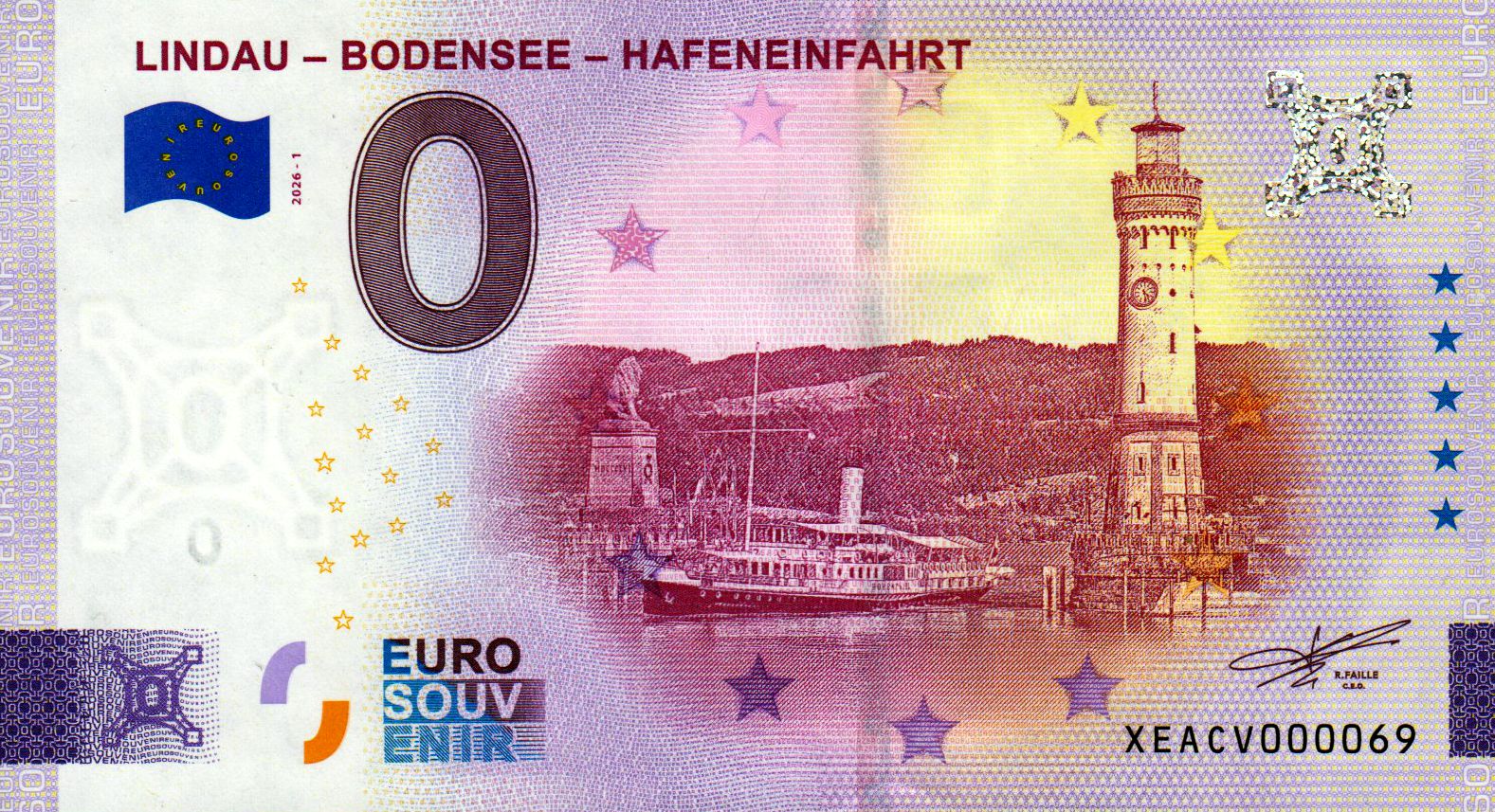 Lindau - Bodensee - Hafeneinfahrt 2026-1 Silber