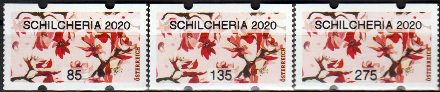 Blumen 2020, Blühender Zweig mit Audruck "Schickeria 2020"