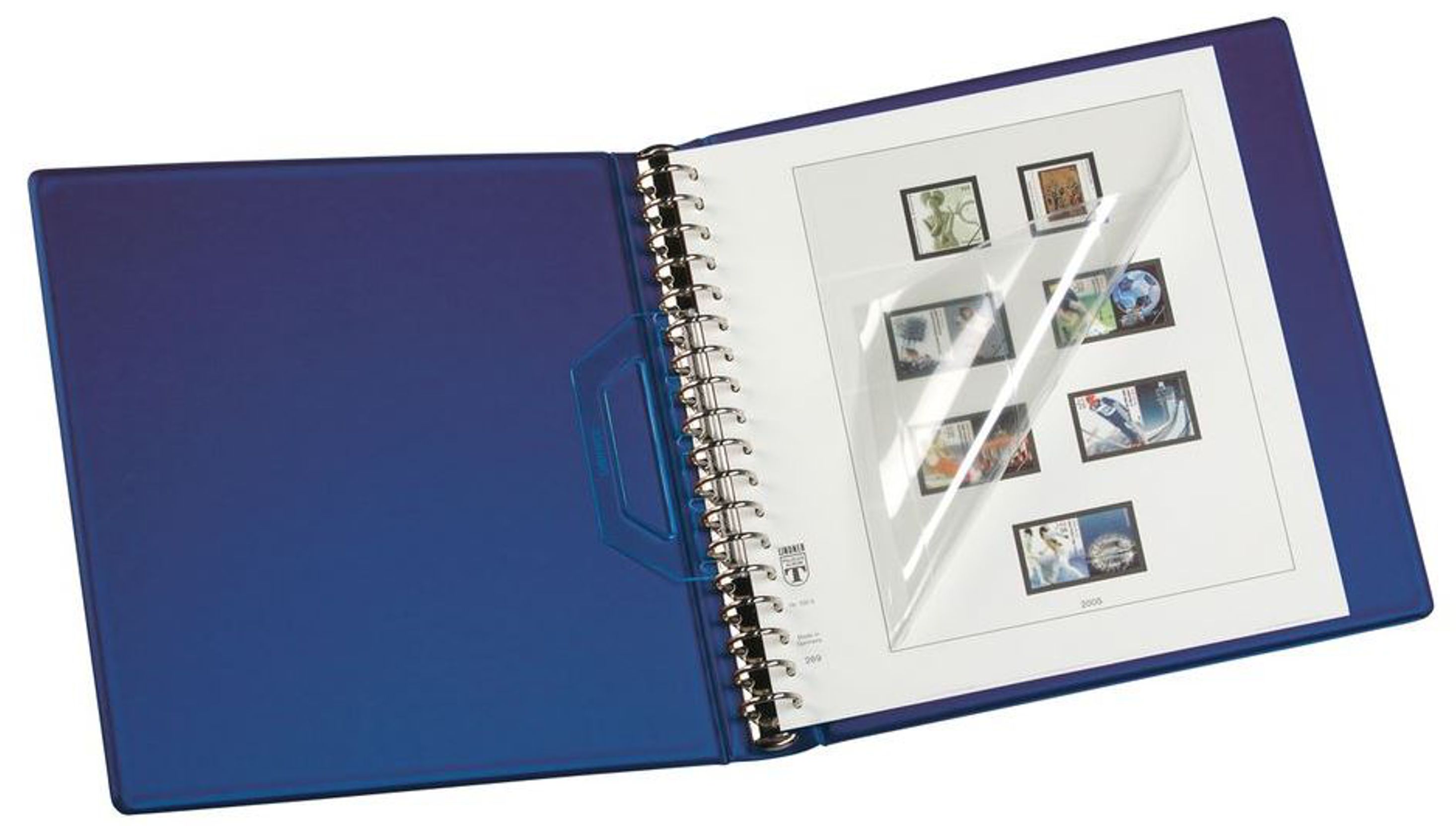 LINDNER - Ringbinder inkl. Schutzkassette, Farbe BLAU - 1124-B
