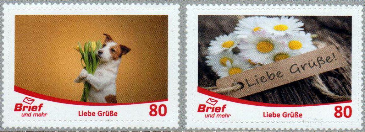 Liebe Grüße 2022, gestempelt