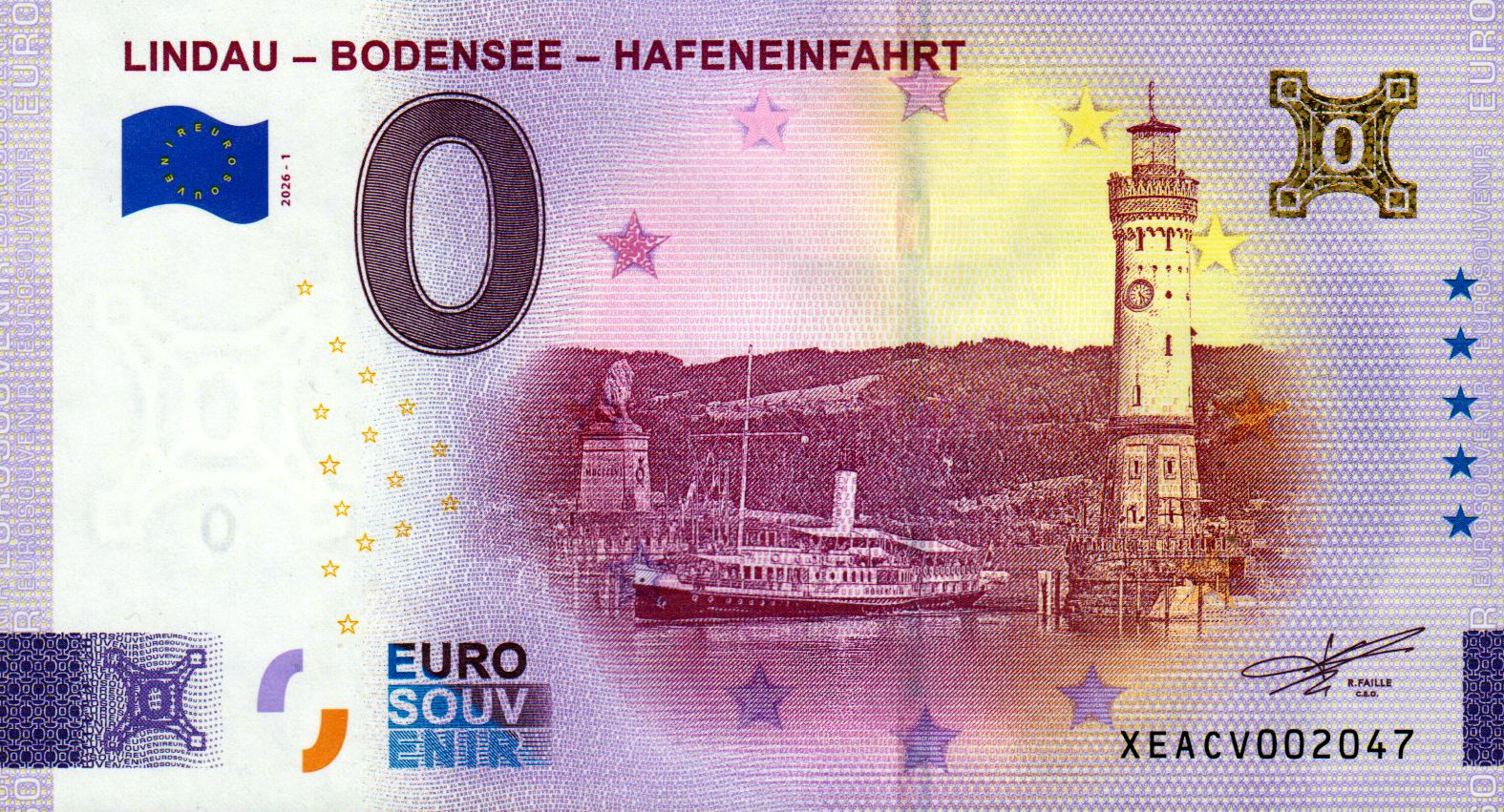 Lindau - Bodensee - Hafeneinfahrt 2026-1 Gold