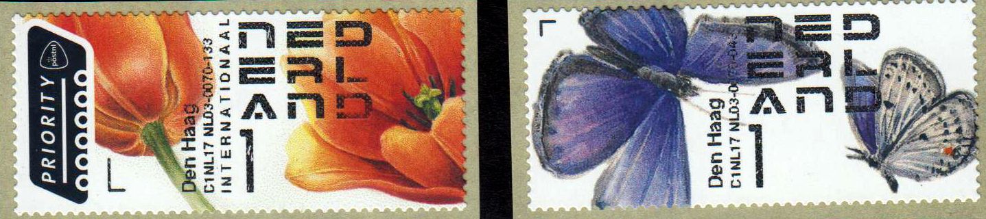 Flora und Fauna 2017, Schmetterling, Blume mit Zudruck "Den Haag" (NL170300)