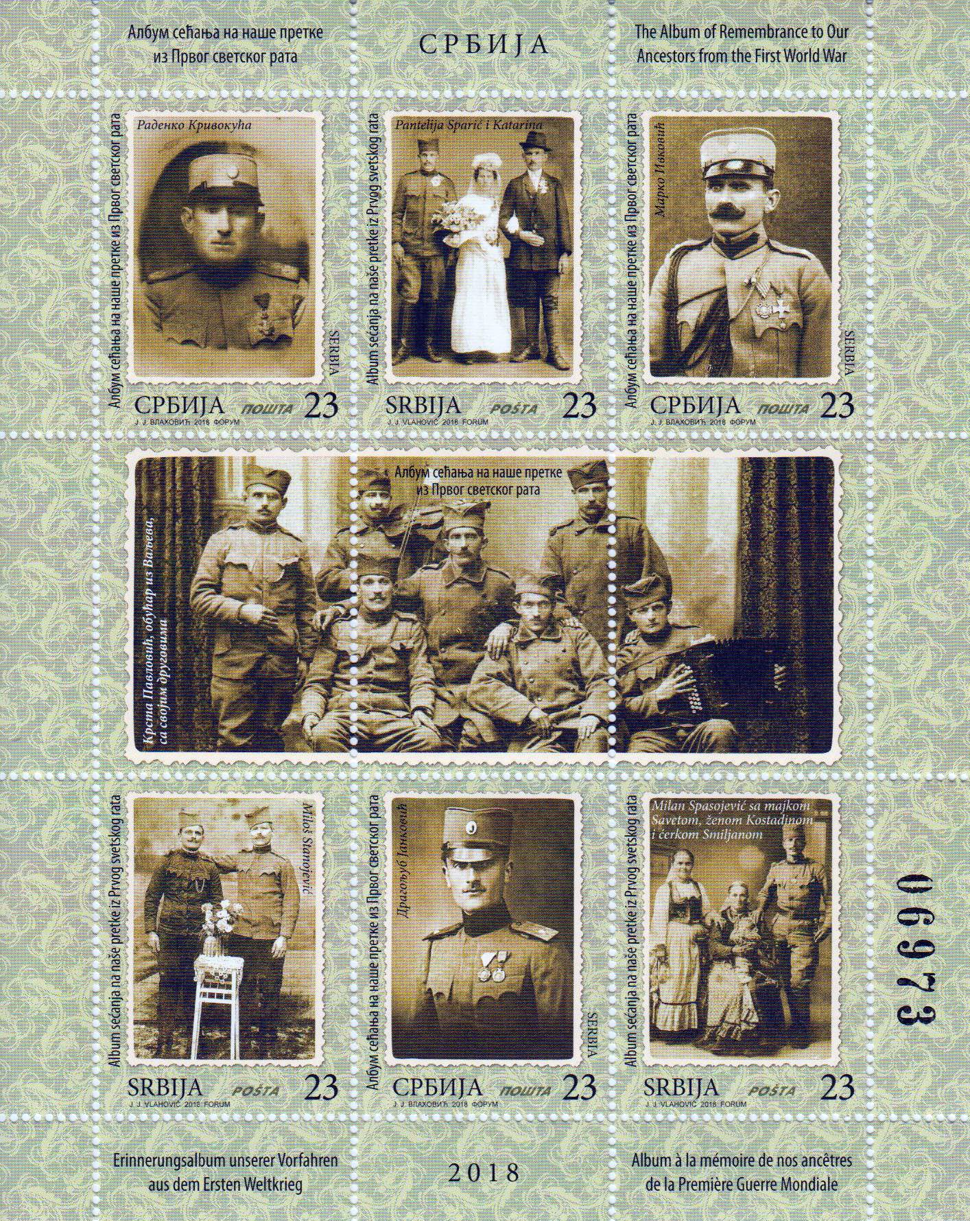 Zdr. Album der Erinnerung WWI, Soldaten