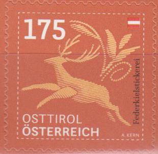 Dauer: Federkielstickerei, sk, a.MH