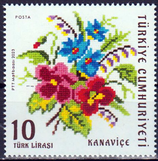 Stickerei 2023, Blumen