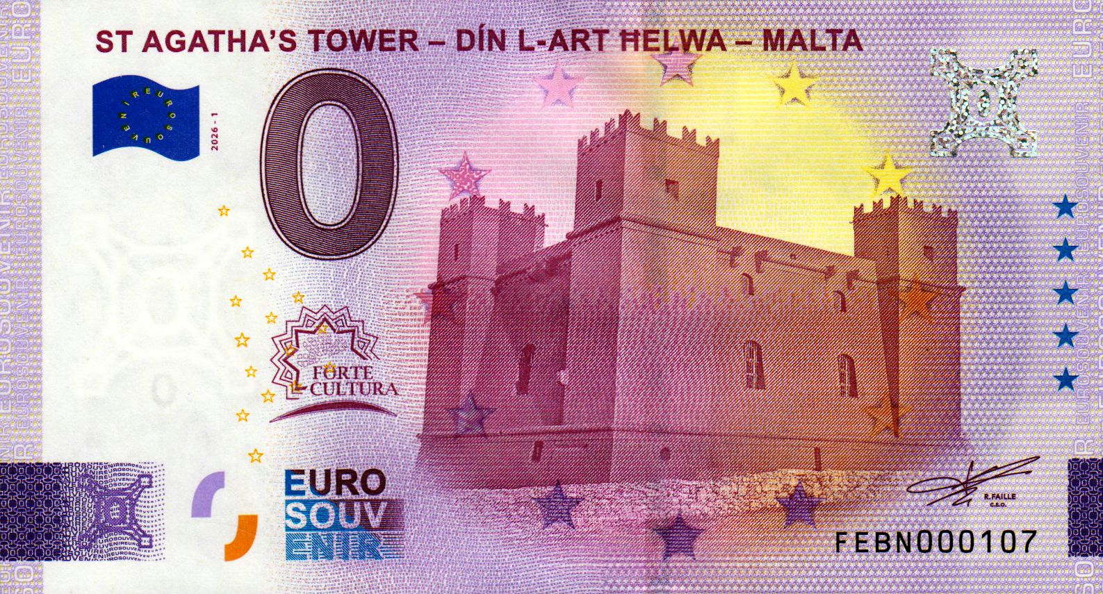 St Agatha's Tower - Din L-Art Helwa -  Malta 2026-1 Silber