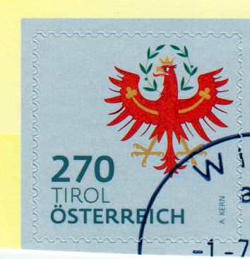 Dauer: Wappen Tirol 2,70, sk, a. MH, gestempelt