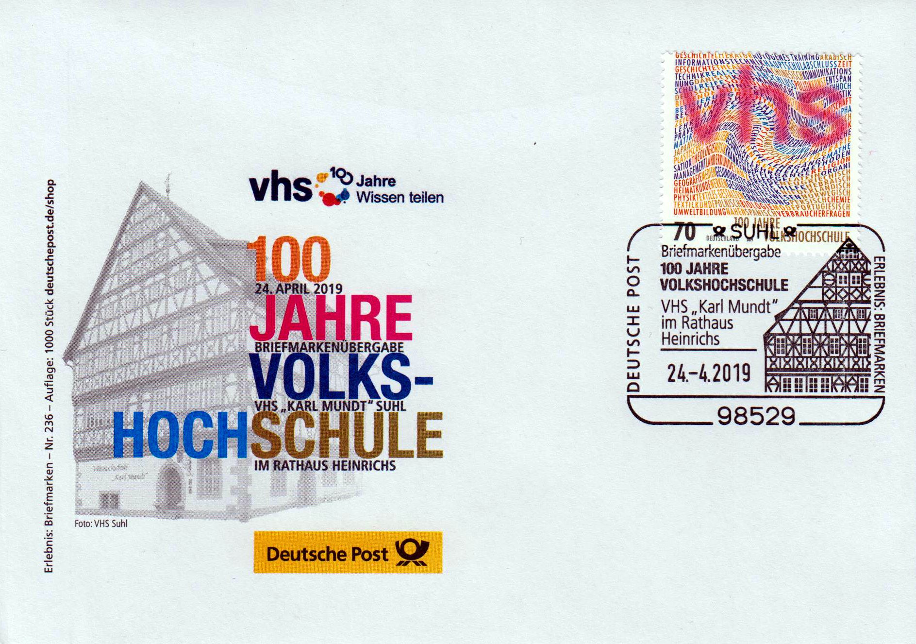 Nr. 236: 100 Jahre Volkshochschule 2019