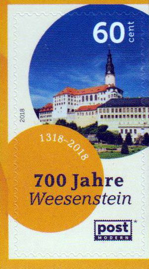 700 Jahre Weesenstein 2018, gestempelt